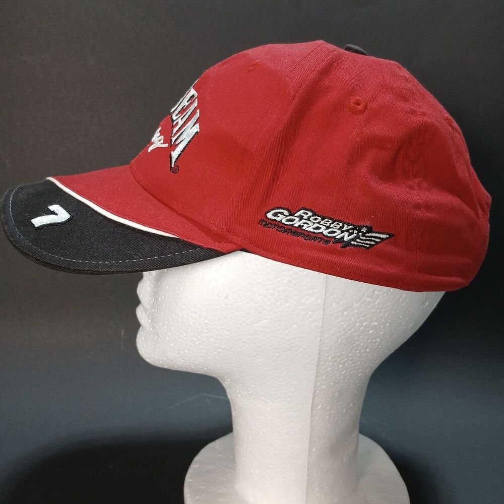 Jim Beam Racing Strapback Hat, NASCAR Robby Gordon #7 EUC - Picture 2 of 4